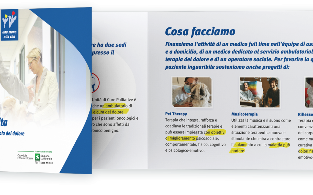 Leaflet per Una Mano alla Vita
